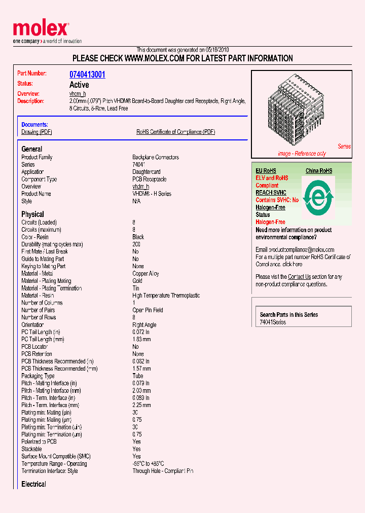 74041-3001_1487779.PDF Datasheet