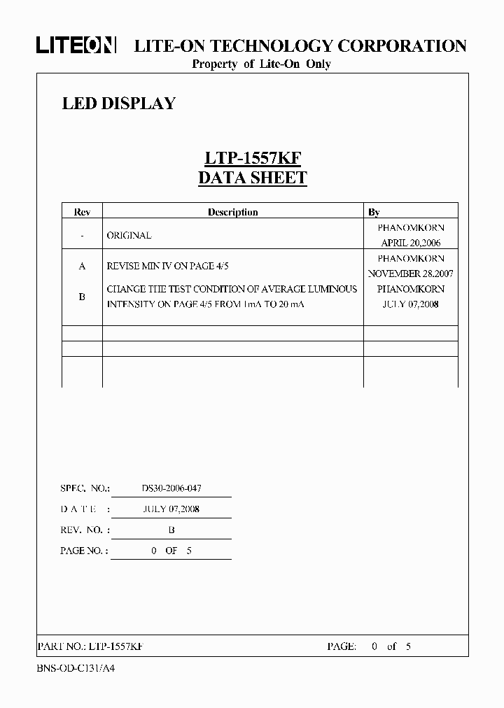 LTP-1557KF_1493884.PDF Datasheet