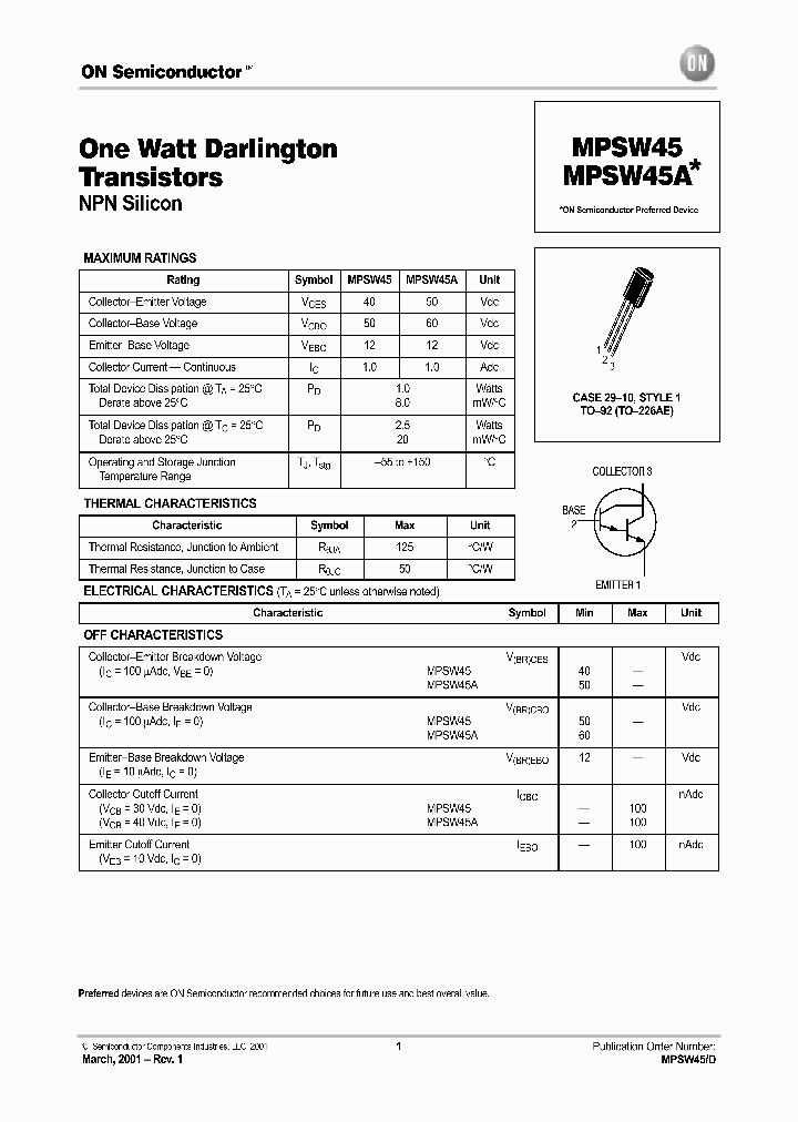 MPSW45-D_1516571.PDF Datasheet