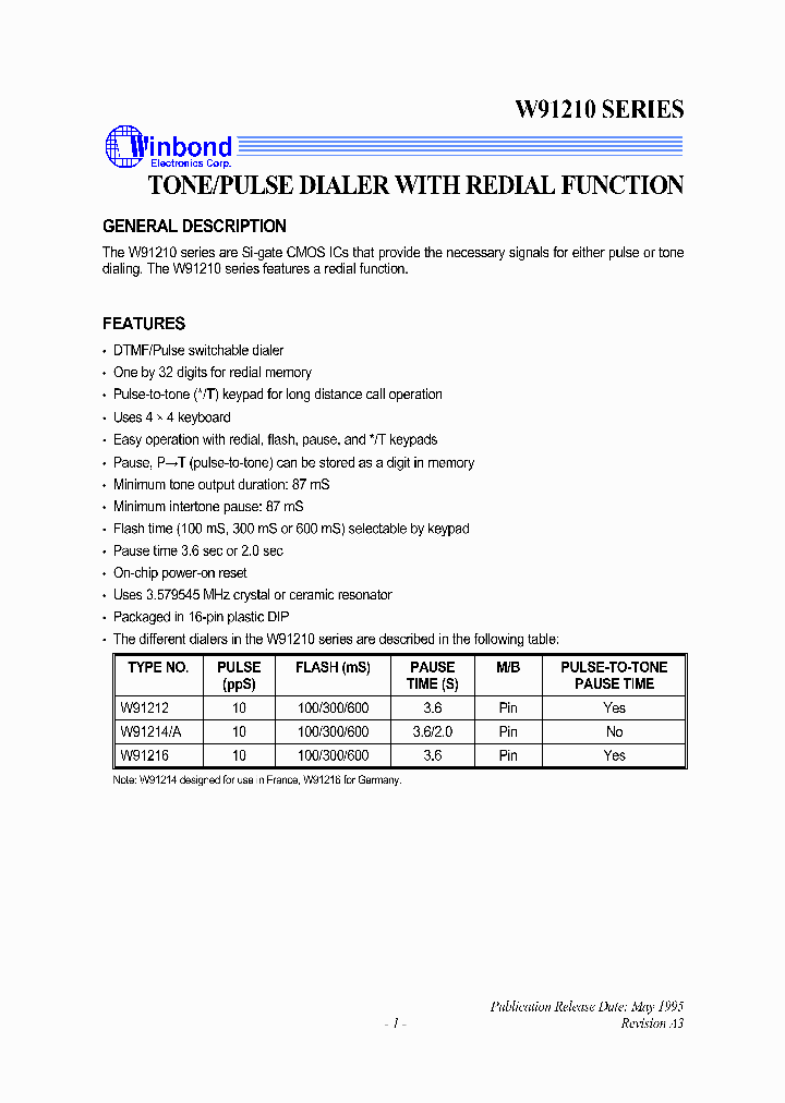 W91210_1514310.PDF Datasheet