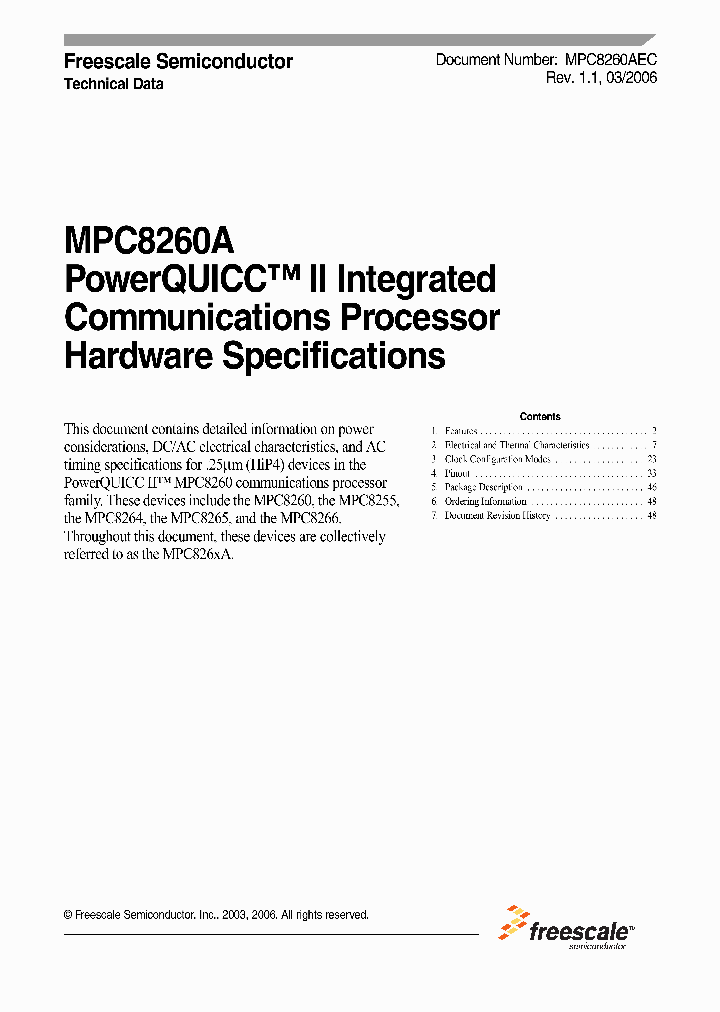 MPC826XACVR_1526556.PDF Datasheet