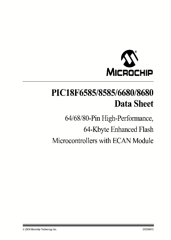 PIC18F8680T-EPT_1528941.PDF Datasheet