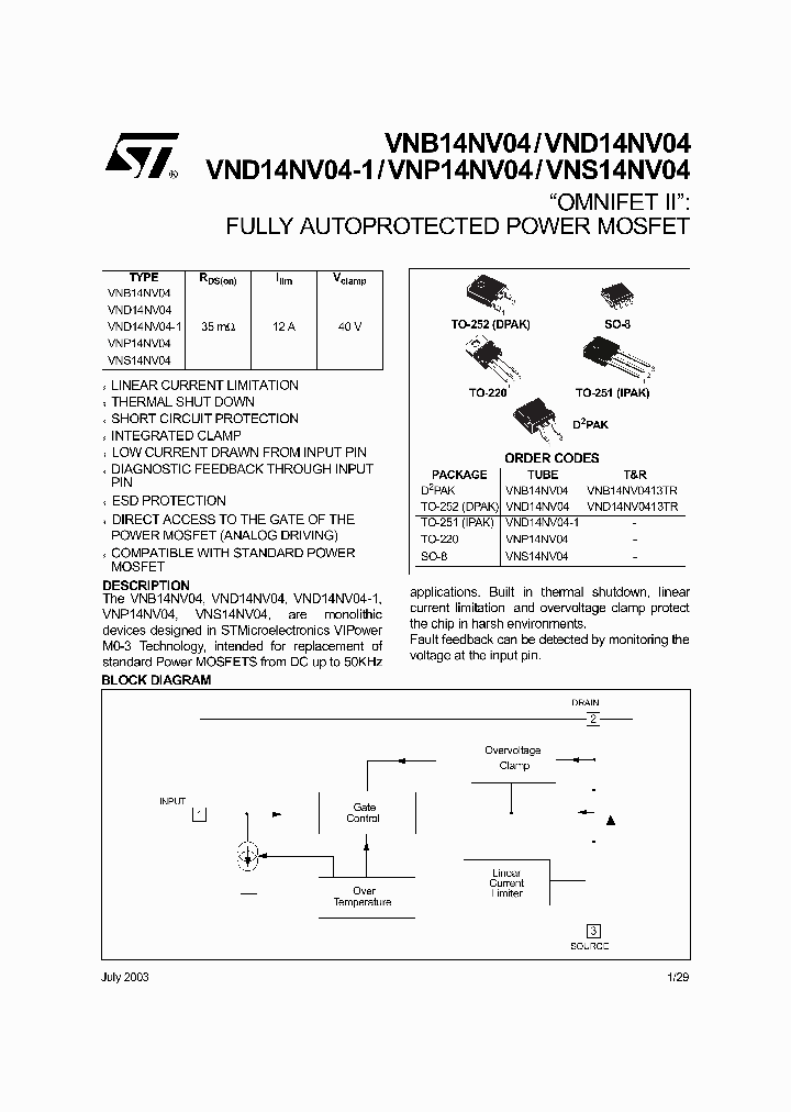 VND14NV04-1_1531459.PDF Datasheet Download --- IC-ON-LINE
