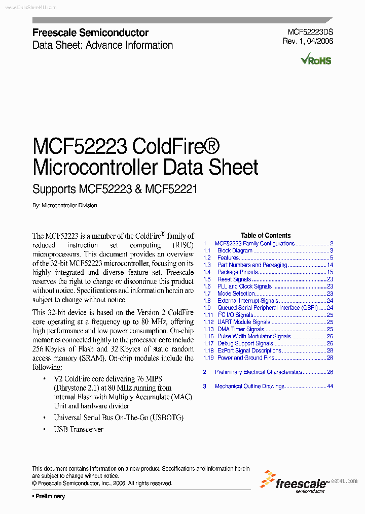 MCF52223_1550594.PDF Datasheet