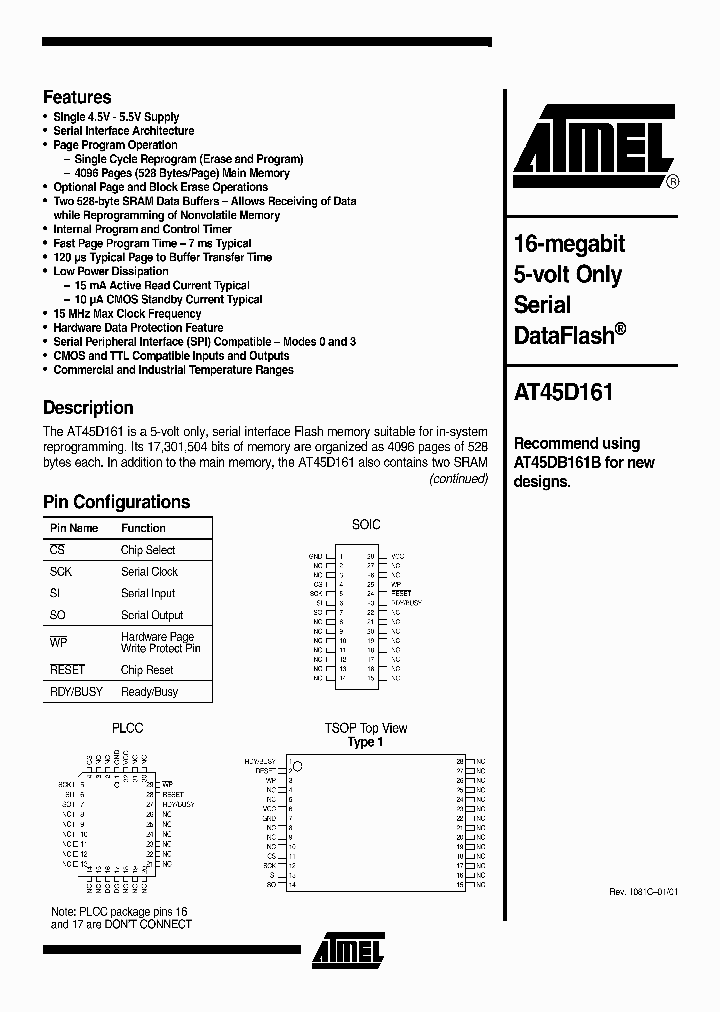 AT45D161-JC_866718.PDF Datasheet