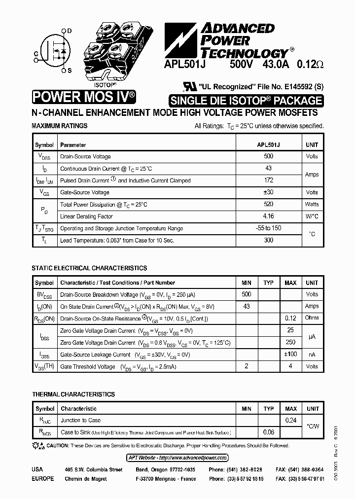 APL501J_1556286.PDF Datasheet Download --- IC-ON-LINE
