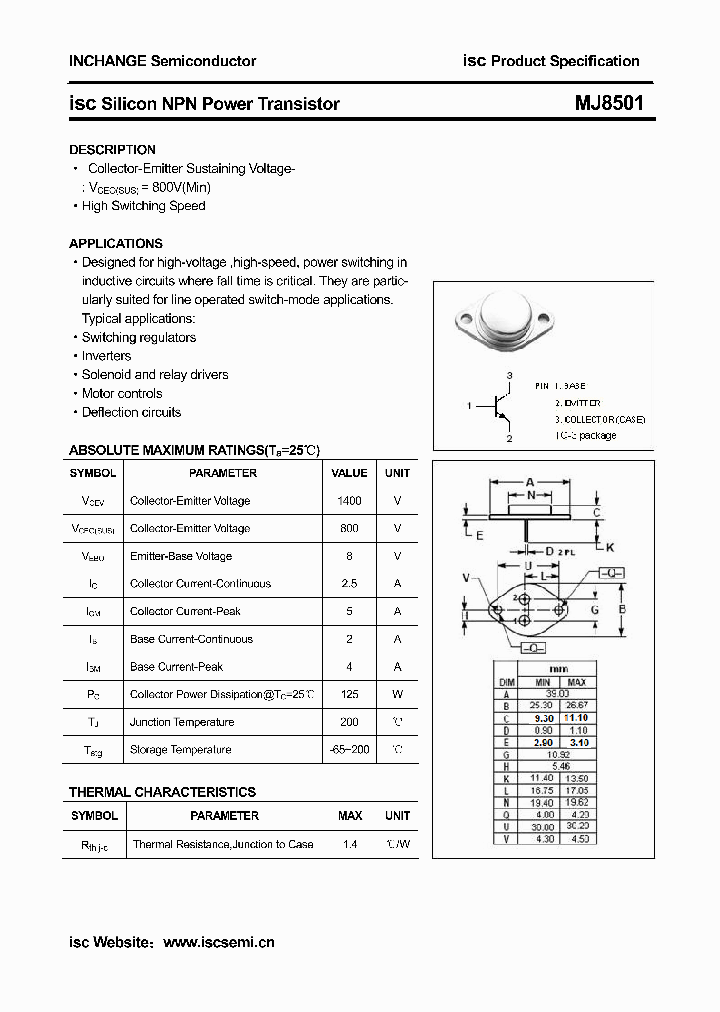 MJ8501_1557302.PDF Datasheet