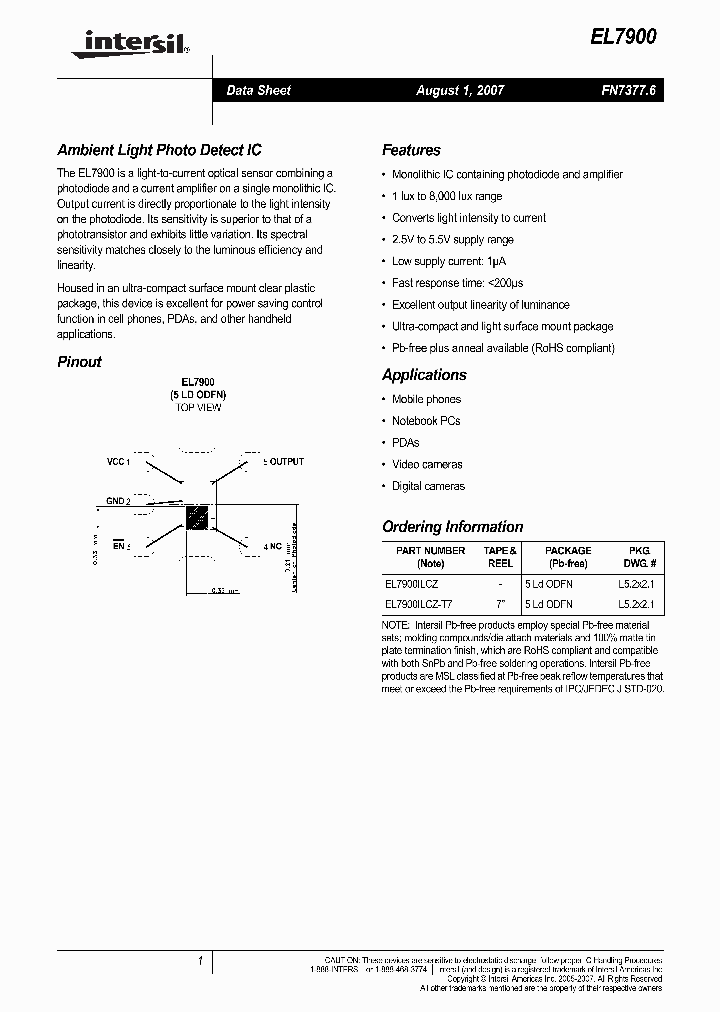 EL7900_871927.PDF Datasheet