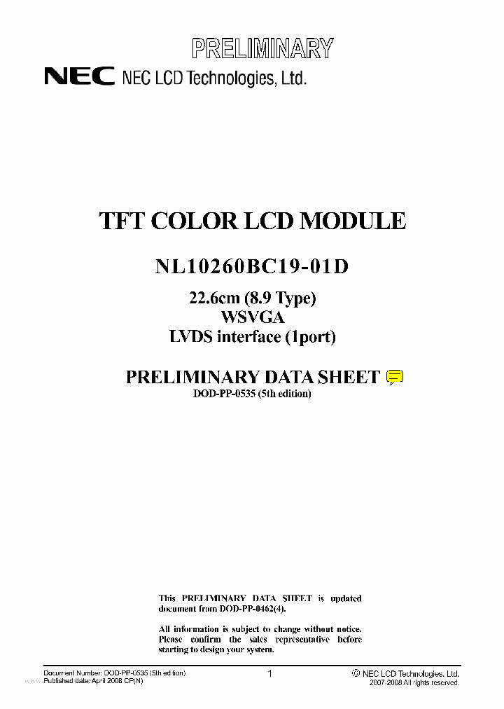 NL10260BC19-01D_1561412.PDF Datasheet