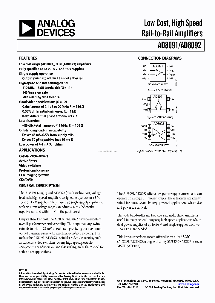 AD8091_1566319.PDF Datasheet