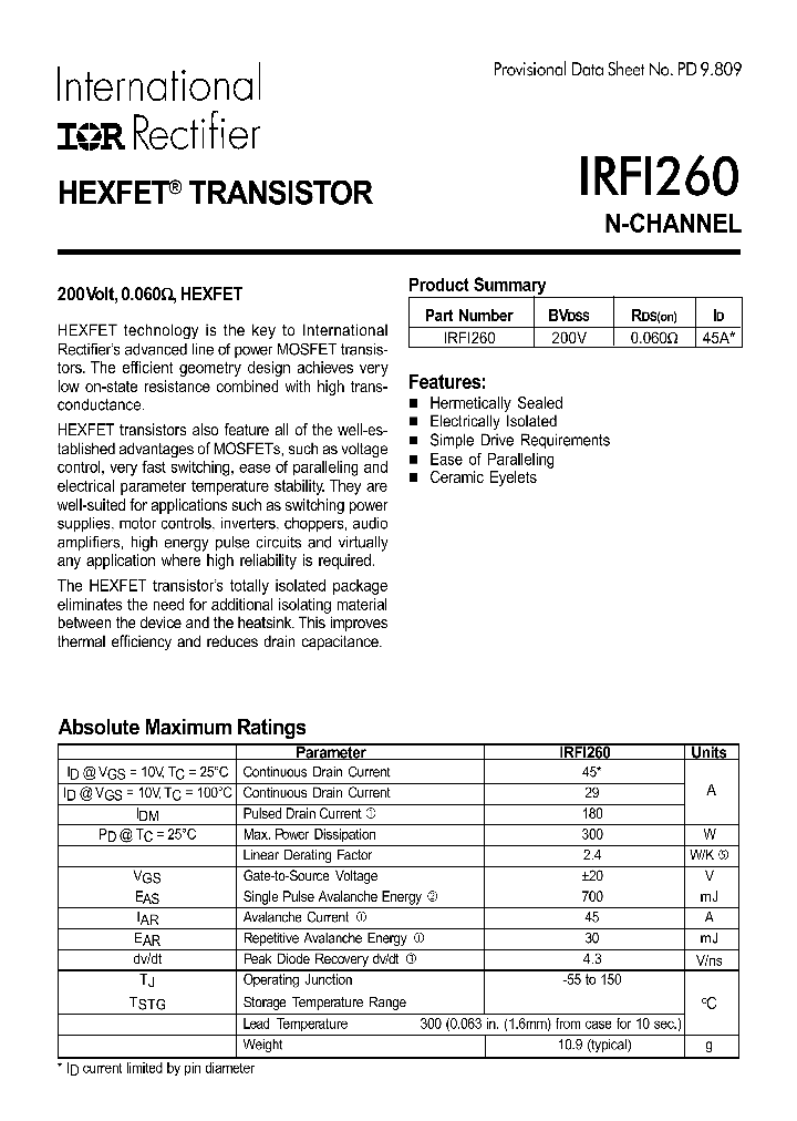 IRFI260_1579168.PDF Datasheet