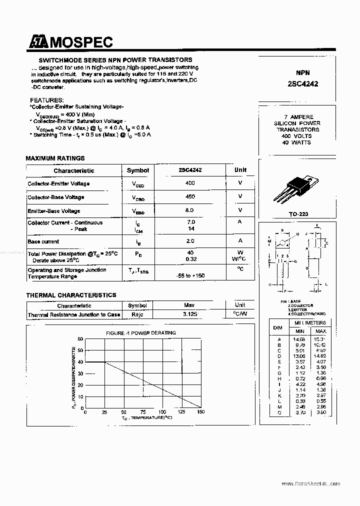 C4242_1575223.PDF Datasheet Download --- IC-ON-LINE