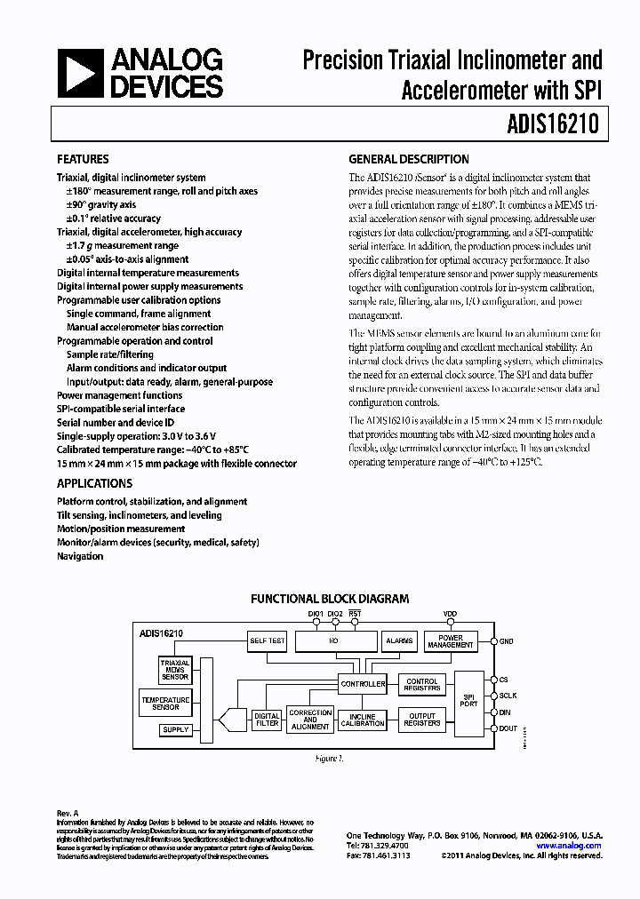 ADIS16210PCBZ_1583075.PDF Datasheet