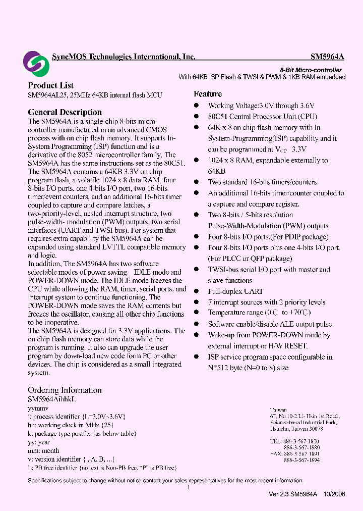 SM5964AIHHKL_905341.PDF Datasheet