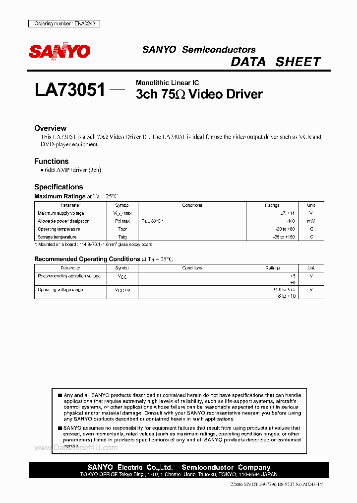 LA73051_1581484.PDF Datasheet