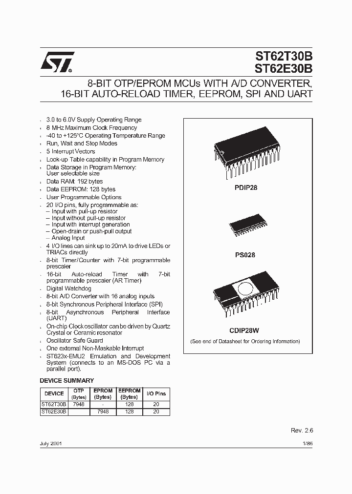 ST62E30BF1_911652.PDF Datasheet