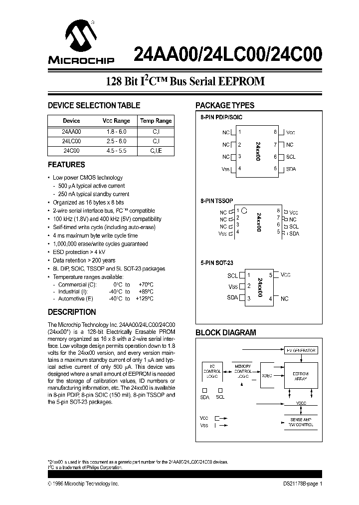 24LC00_907161.PDF Datasheet