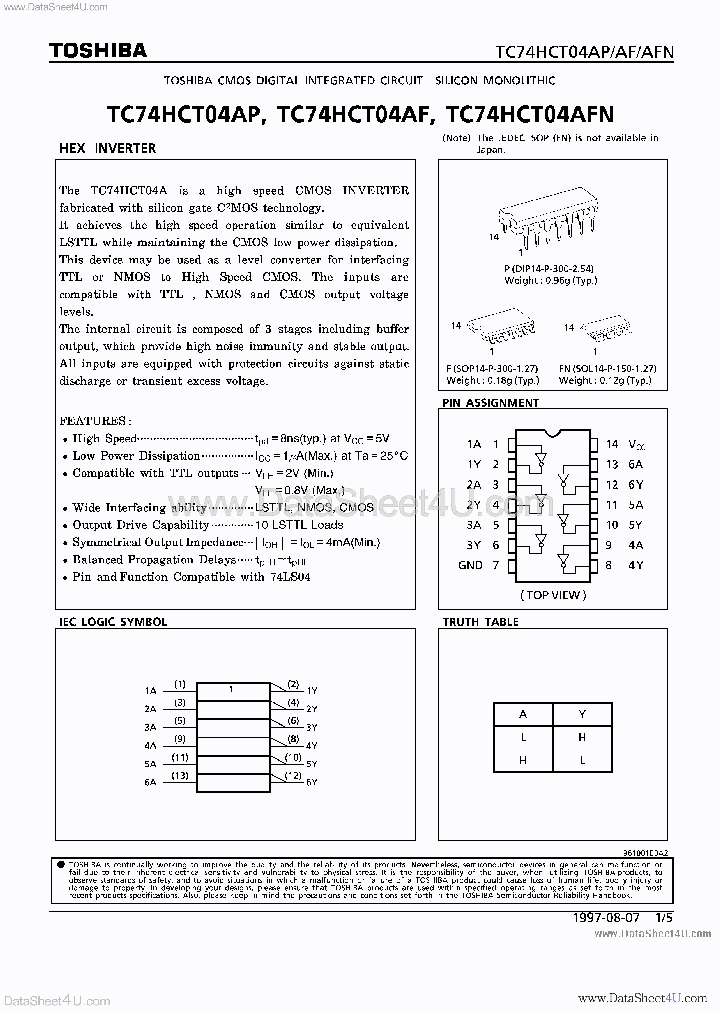 TC74HCT04AF_1590915.PDF Datasheet