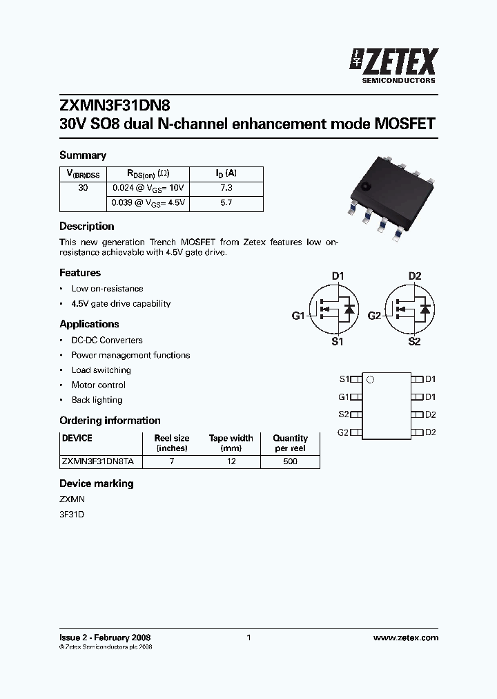 ZXMN3F31DN8TA_1598266.PDF Datasheet