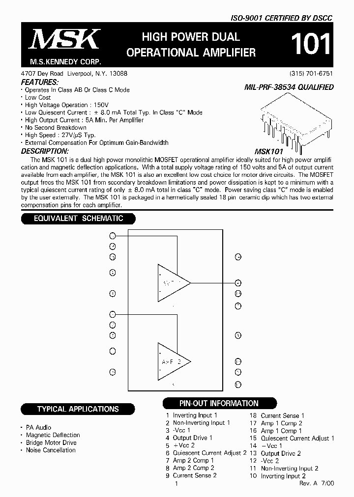 MSK101_934741.PDF Datasheet