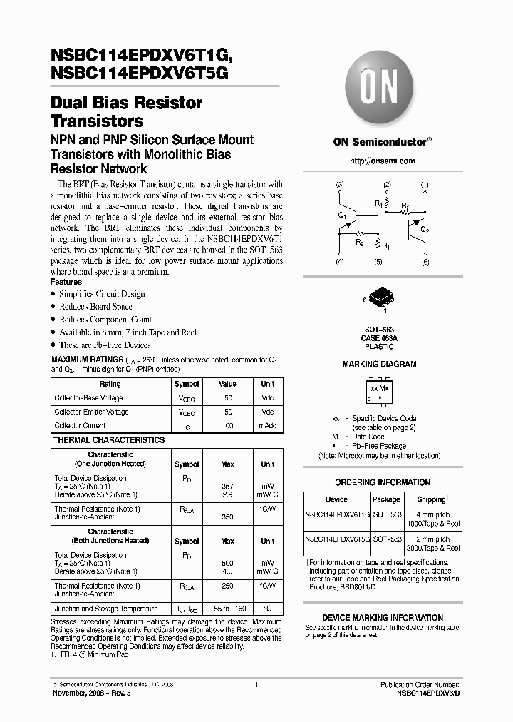 NSBC143ZPDXV6T5_934599.PDF Datasheet