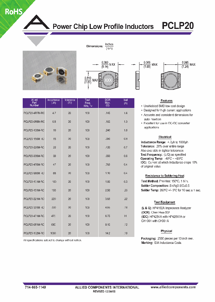 PCLP20-680M-RC_1601977.PDF Datasheet