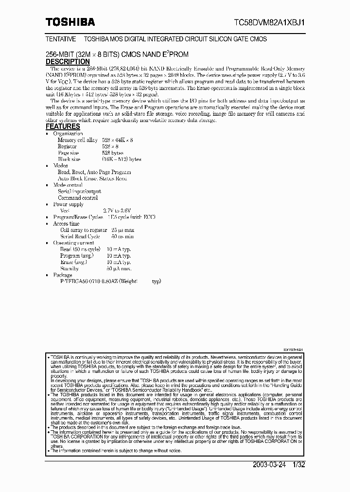 TC58DVM82A1XBJ1_1606213.PDF Datasheet