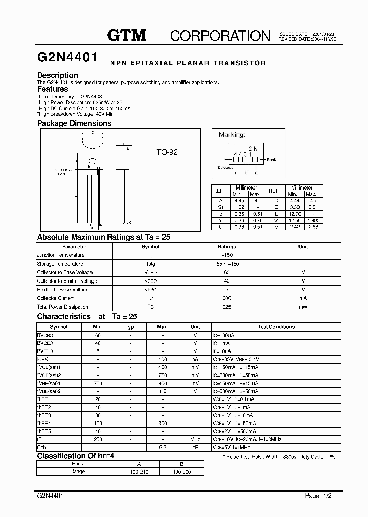 G2N4401_1617959.PDF Datasheet