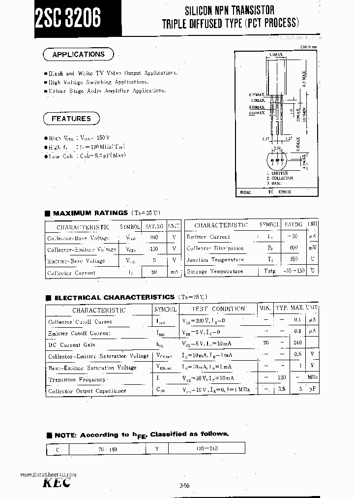 C3206_1606650.PDF Datasheet Download --- IC-ON-LINE