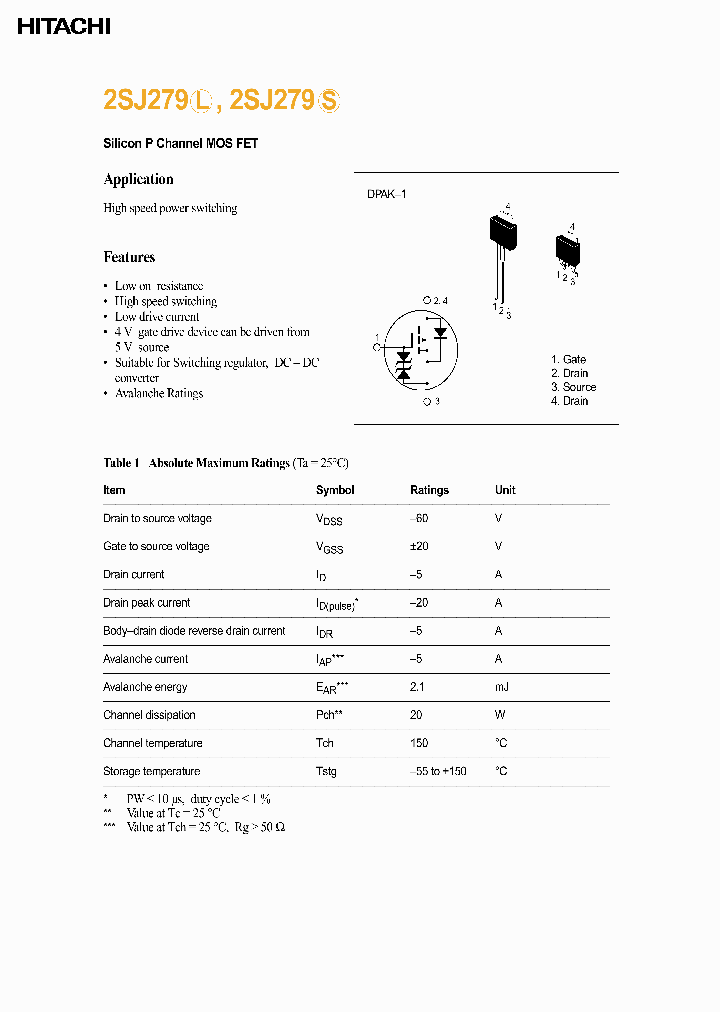 2SJ279_1027406.PDF Datasheet
