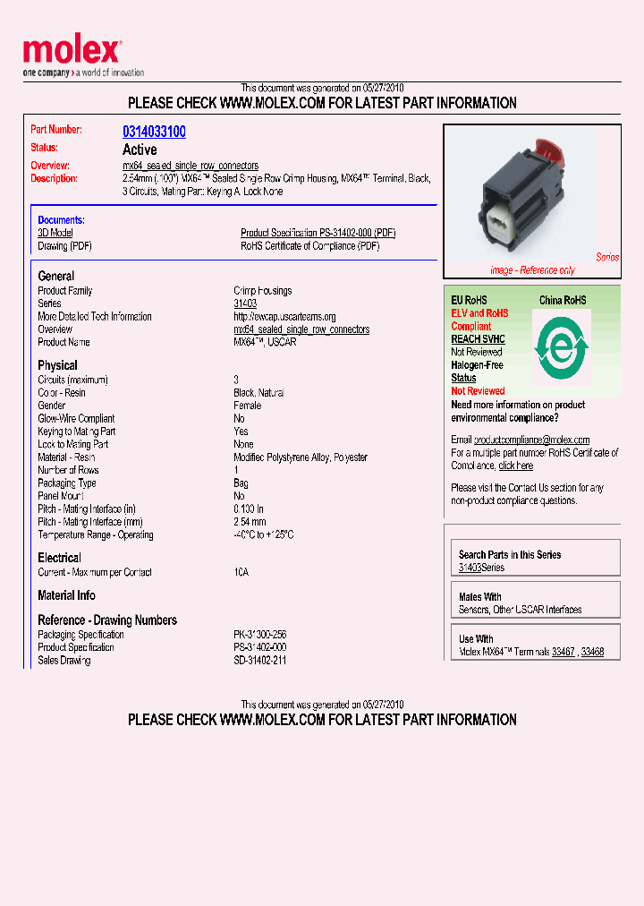 31403-3100_1642384.PDF Datasheet