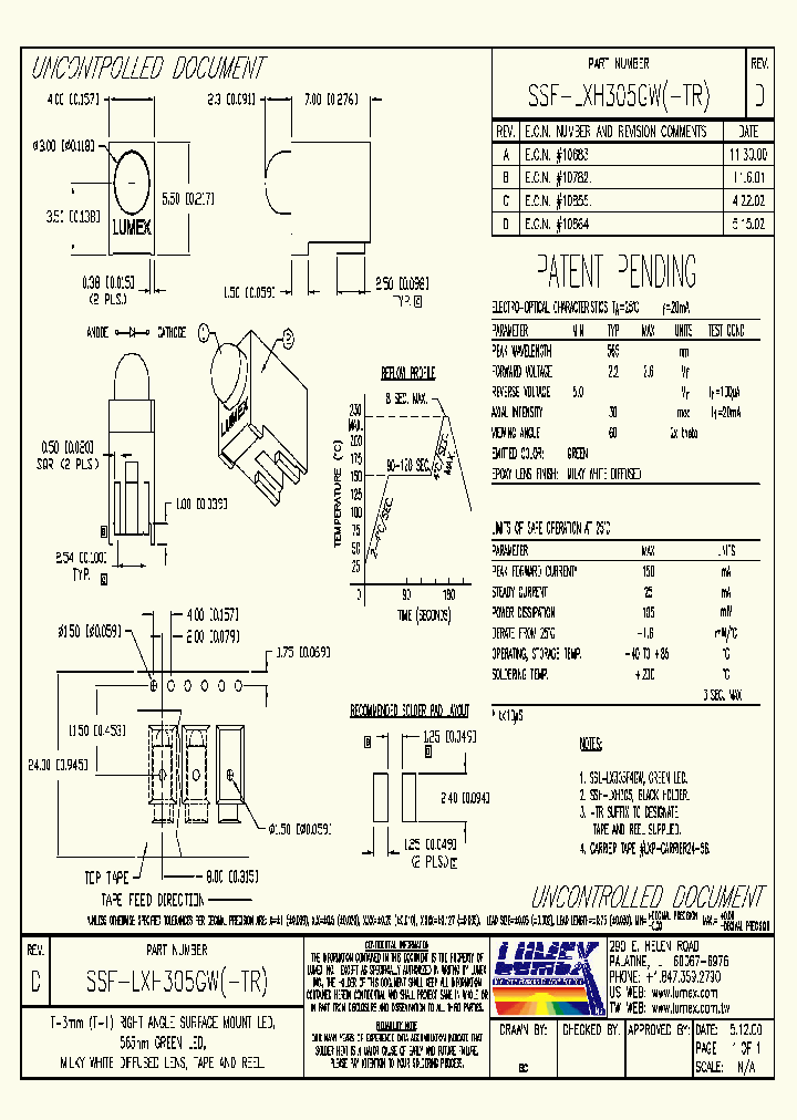 SSF-LXH305GW-TR_1052758.PDF Datasheet