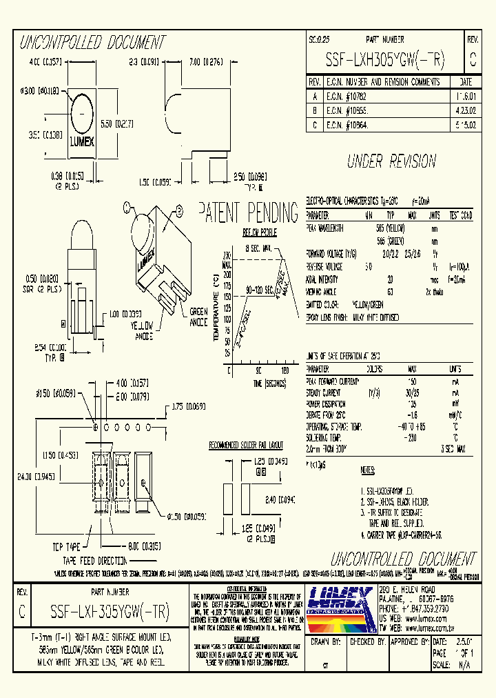 SSF-LXH305YGW-TR_1052761.PDF Datasheet