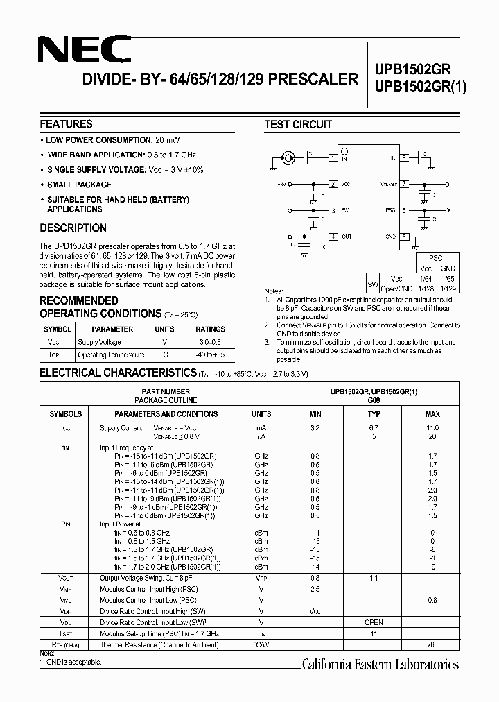 UPB1502GR-E1_1048803.PDF Datasheet