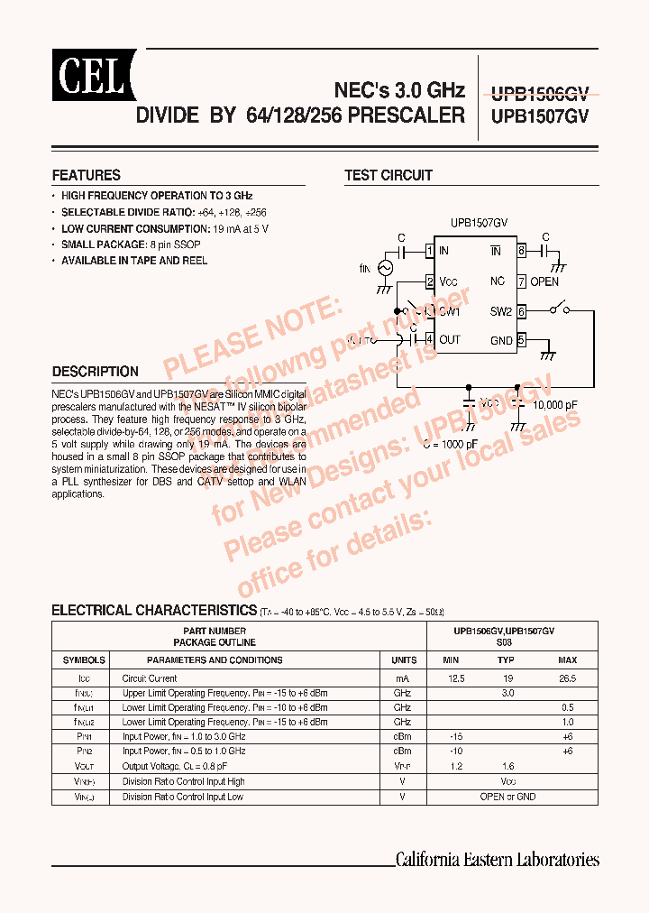 UPB1507GV-E1-A_1052607.PDF Datasheet