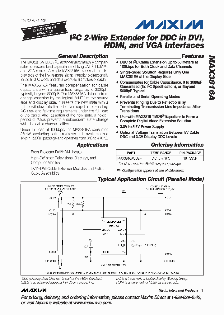 MAX3816ACUE_1074301.PDF Datasheet