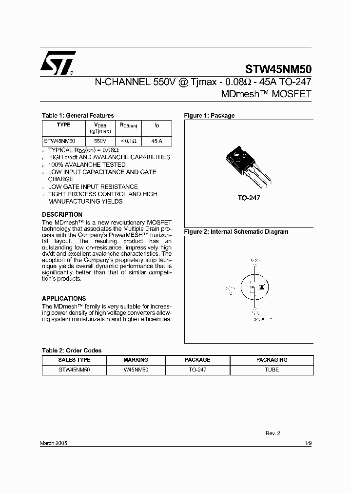 W45NM50_1073942.PDF Datasheet