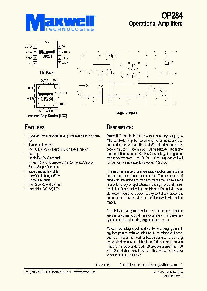 OP284_1073330.PDF Datasheet