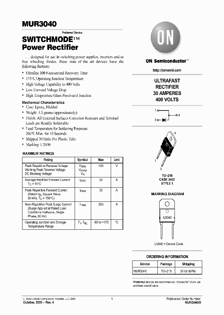 MUR3040D_1076828.PDF Datasheet