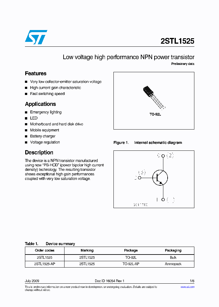 2STL1525-AP_1083312.PDF Datasheet