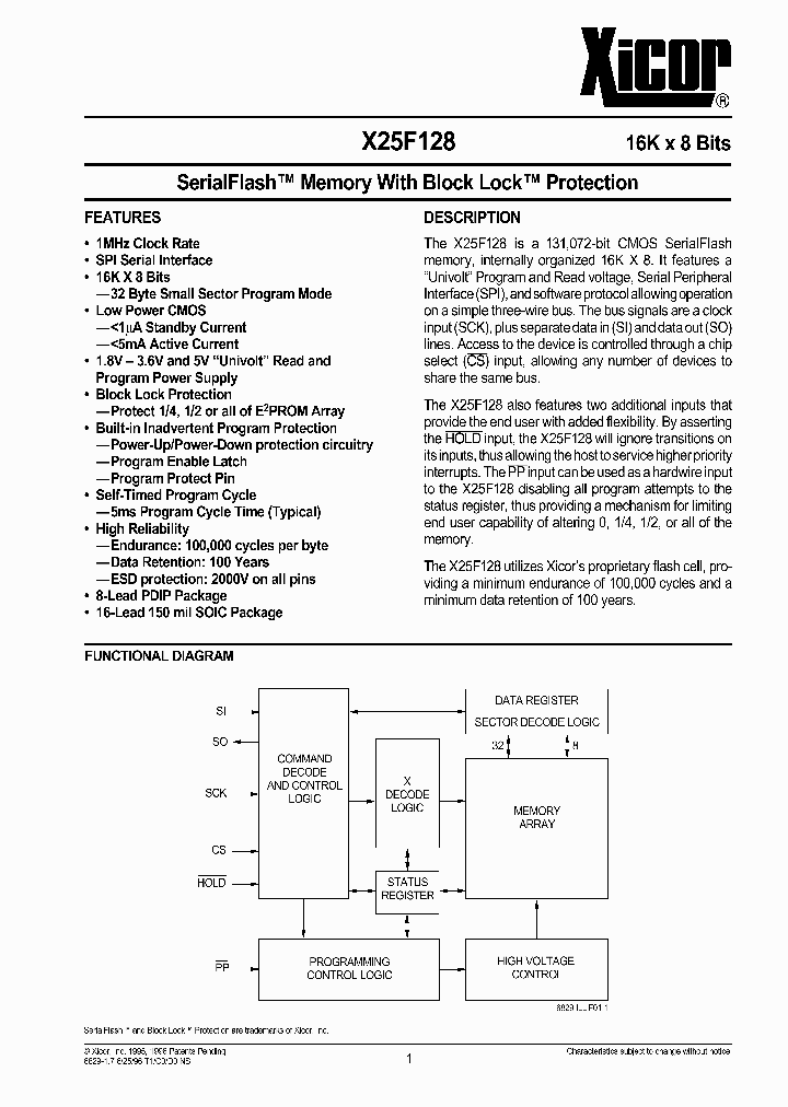 X25F128_1082208.PDF Datasheet