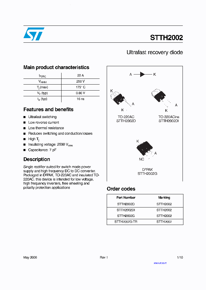 STTH2002_1651953.PDF Datasheet