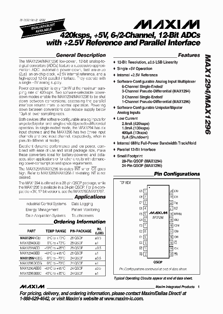 MAX1294_1672837.PDF Datasheet