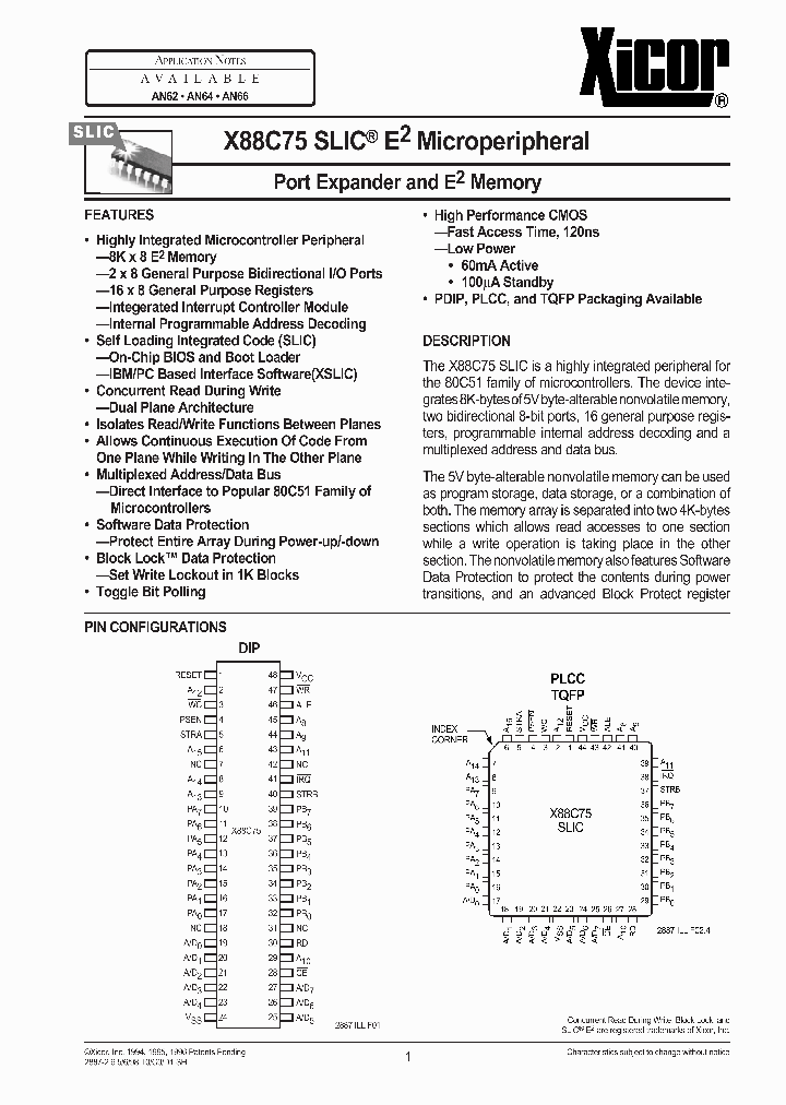 X88C75-SLIC_1680081.PDF Datasheet