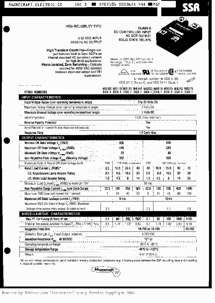 W6110DSX1_1151631.PDF Datasheet