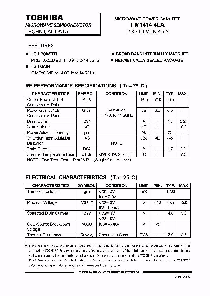 TIM1414-4LA_1164939.PDF Datasheet