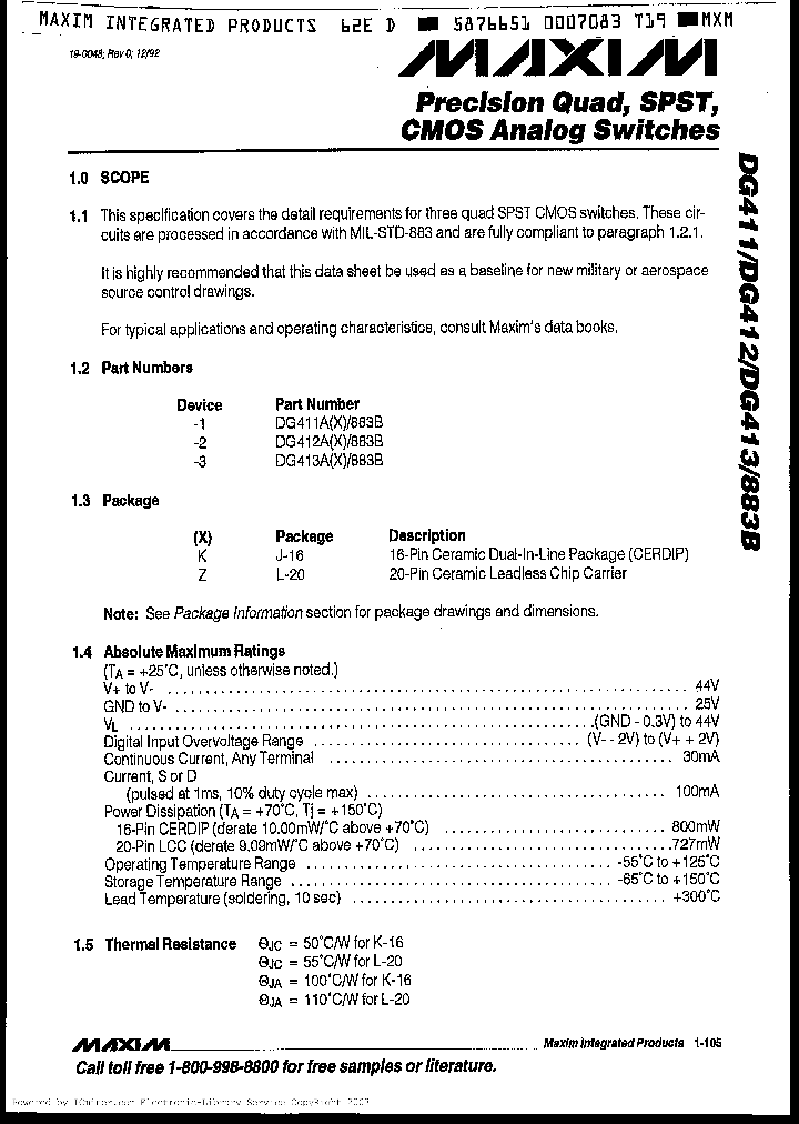 DG411AK883B_1190007.PDF Datasheet