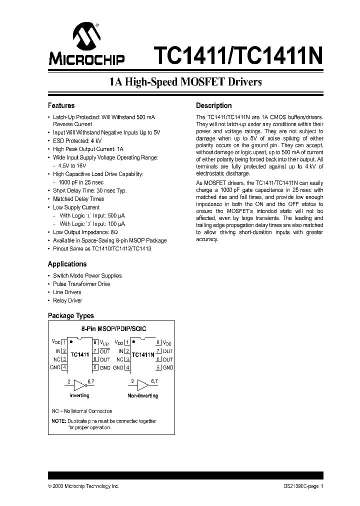 TC1411EOA_1700182.PDF Datasheet