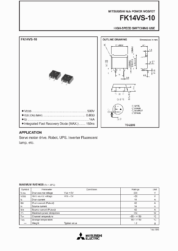FK14VS-10_1700359.PDF Datasheet