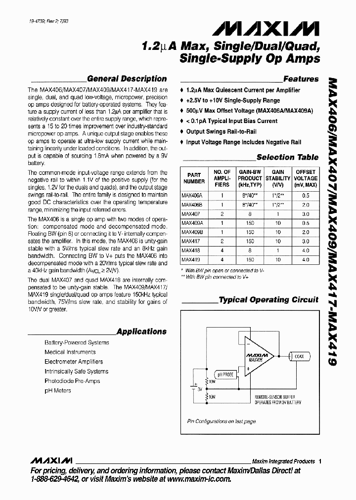 MAX409_1703775.PDF Datasheet